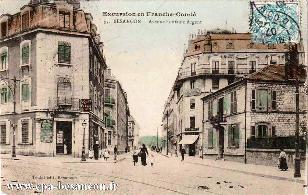 Excursion en Franche-Comté - 91. BESANÇON - Avenue Fontaine Argent